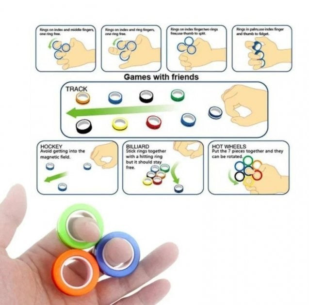 Magnetic Ring 8855 Anti-Stress Toy, 3 pcs - Image 2