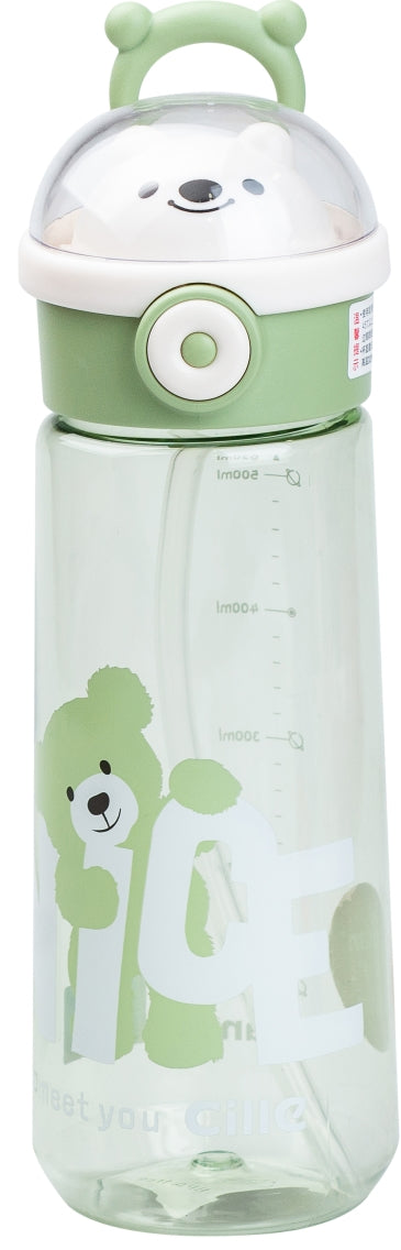 Nice Green Water Bottle with Locking Flip-Top Lid, 620 mL