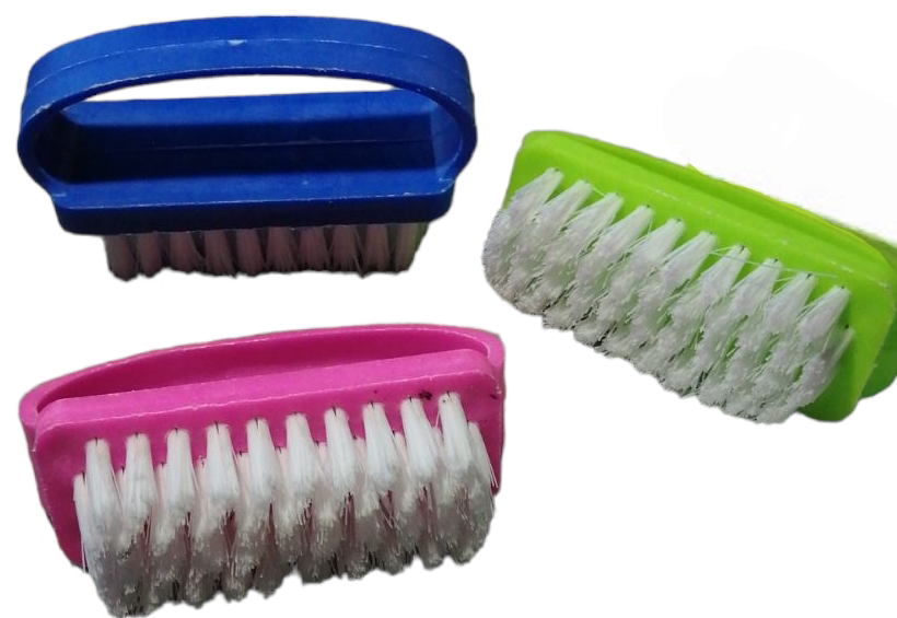 Small Universal Iron-Shaped Scrub Brush, 8 x 5 x 3 cm