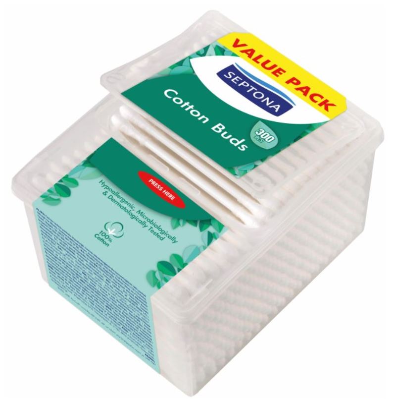 Septona Cotton Swabs in Box, 300 pcs
