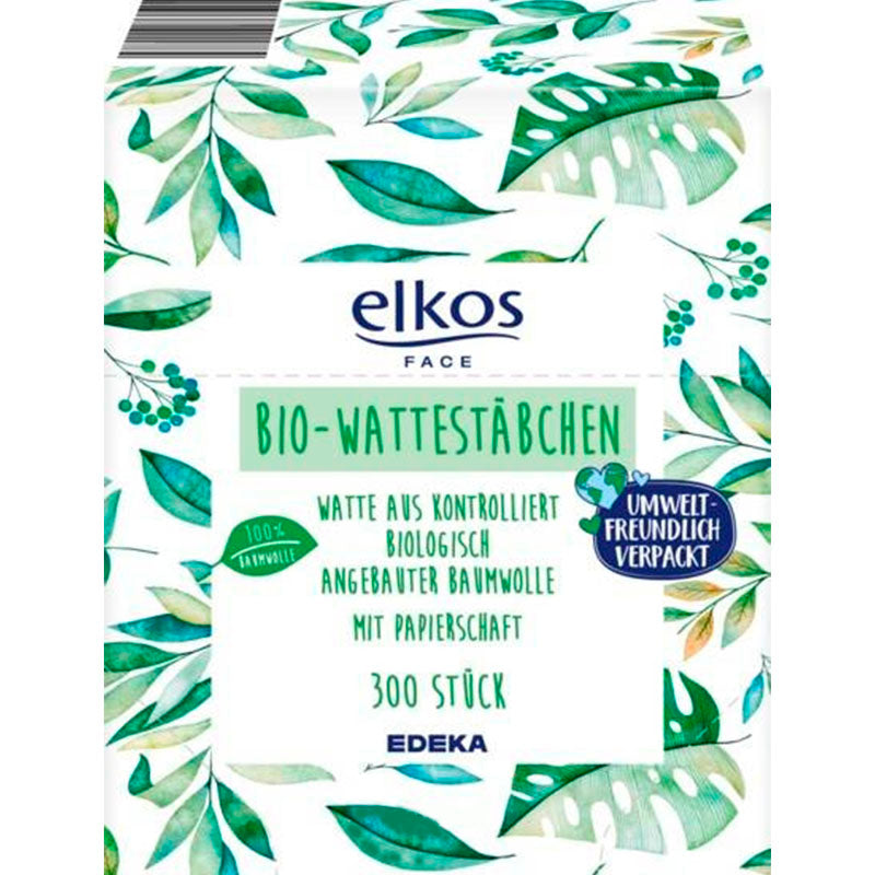 Elkos Cotton Swabs, Paper Box, 300 pcs