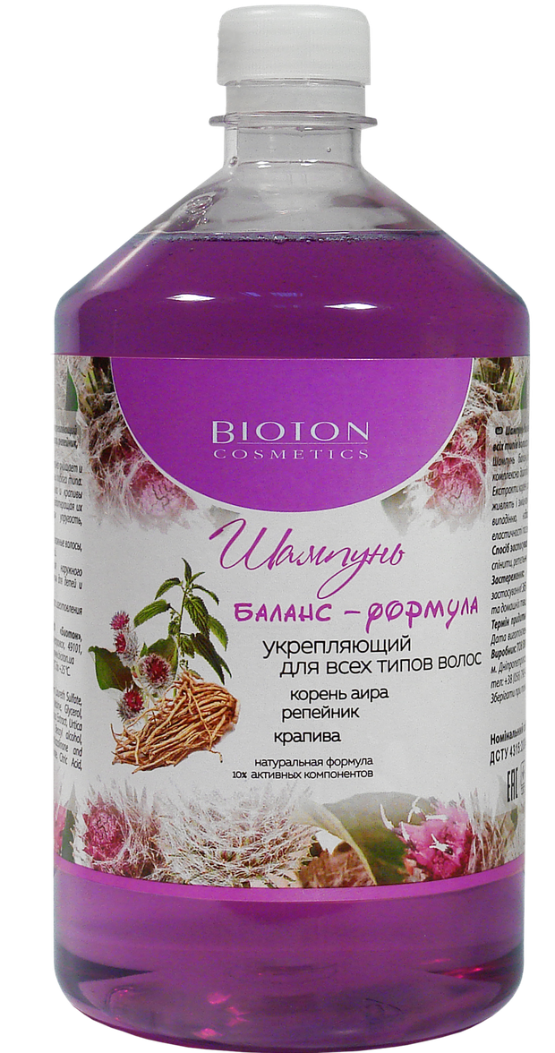 Bioton Cosmetics Balance Formula Strengthening Shampoo for All Hair Types, 1 L