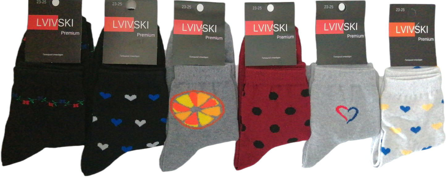 Lvivski Premium Women's Long Socks, Size 23-25