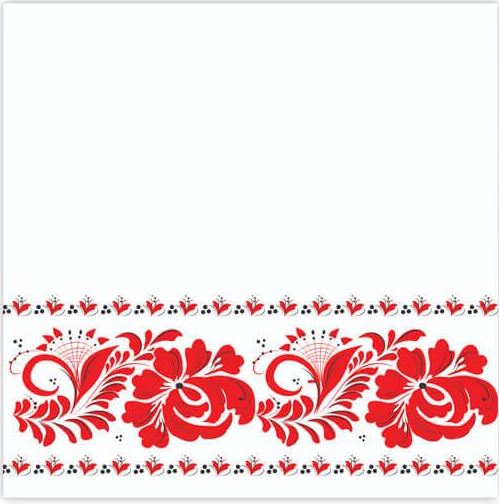 La Fleur Ukrainian Painting 2-Ply Table Napkins, 16 pcs, 33 x 33 cm