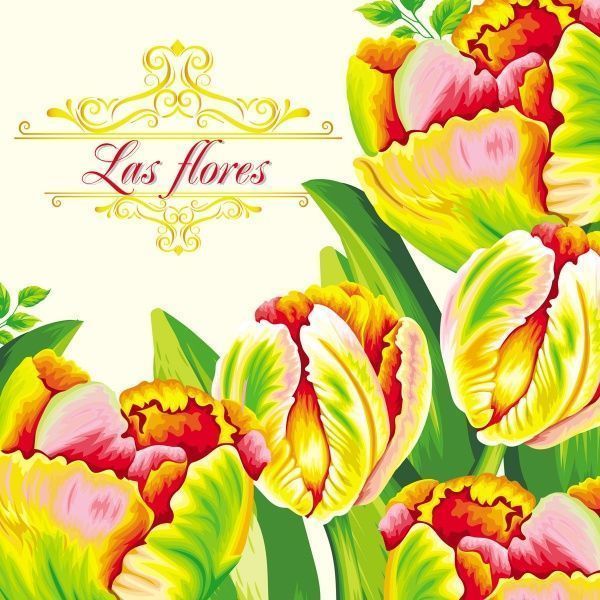 Luxy Colorful Tulip Blooms 3-Ply Table Napkins, 18 pcs, 33 x 33 cm