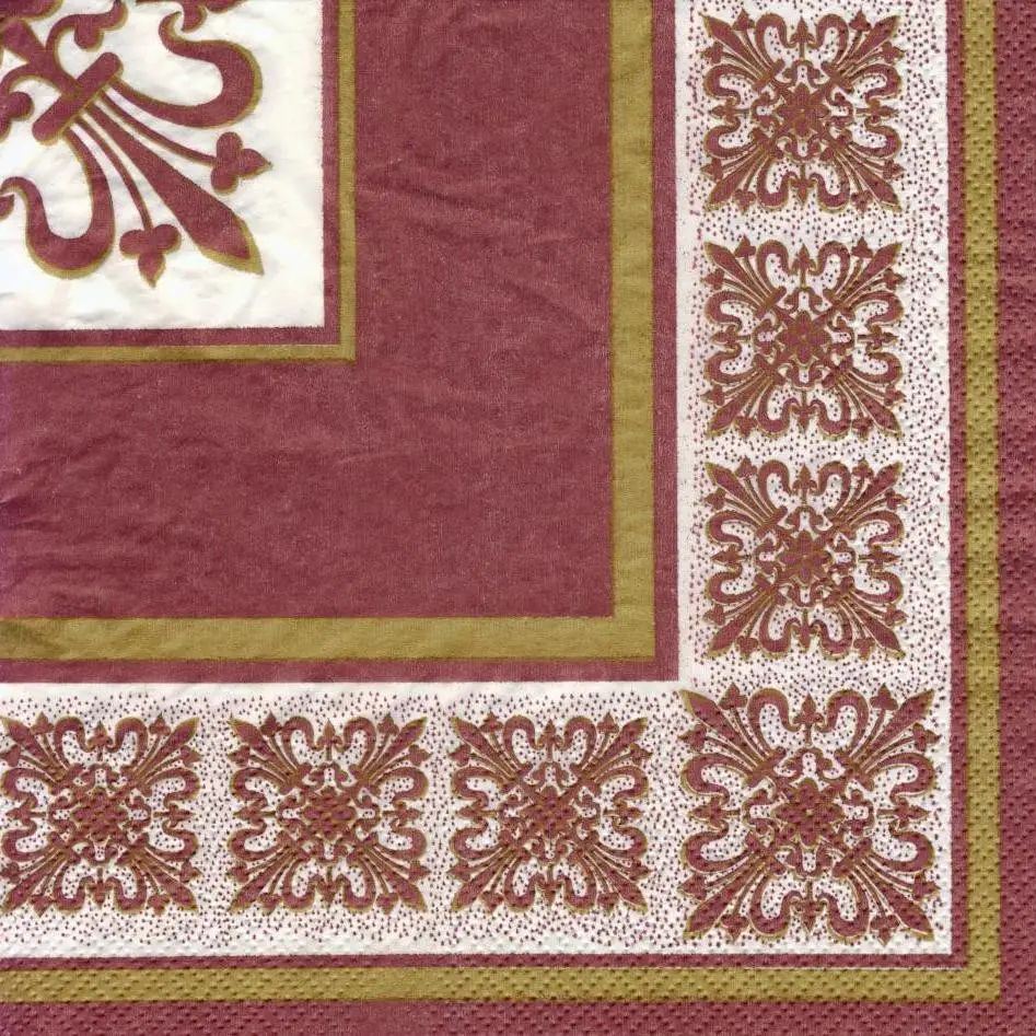 Luxy Verona Bordeaux 3-Ply Table Napkins, 18 pcs, 33 x 33 cm