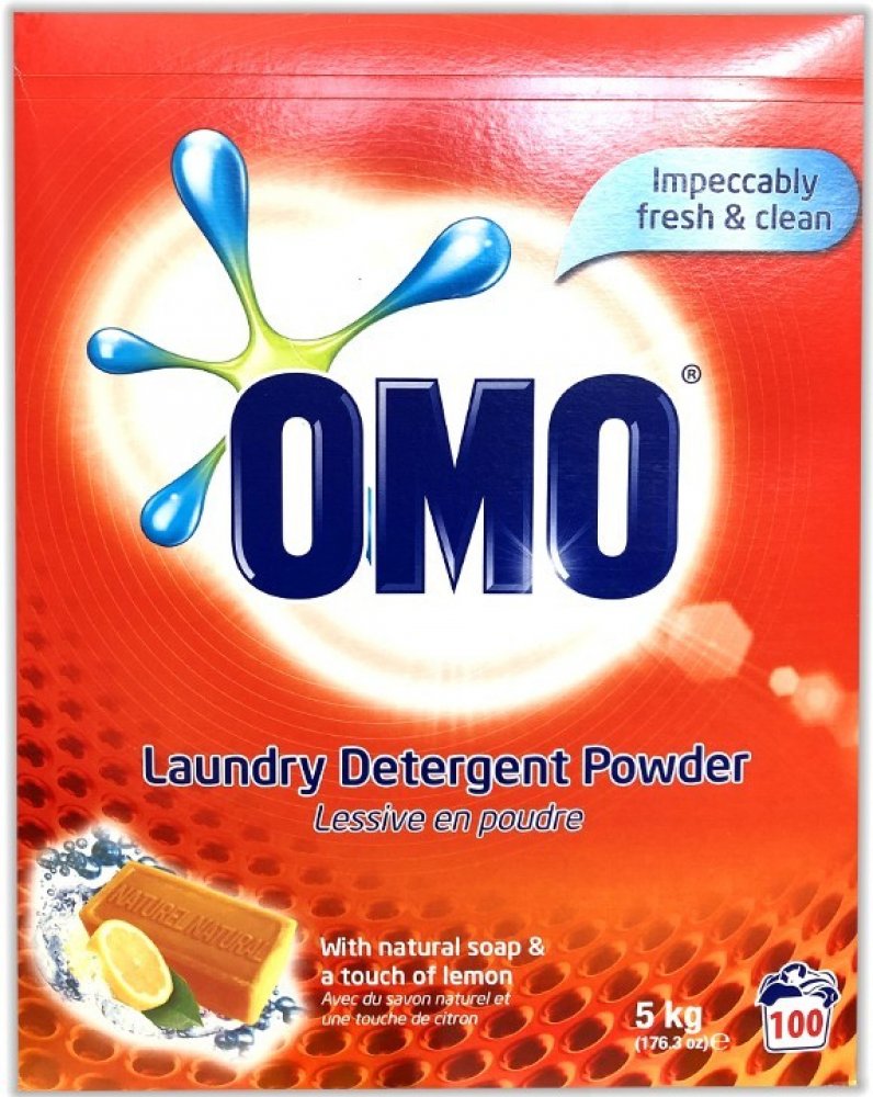 OMO Laundry Detergent Powder, 100 Loads, 5 kg