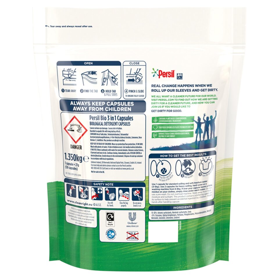 Persil 3-in-1 Bio Laundry Detergent Pods, 50 pcs (Price per 1 pc) - Image 2