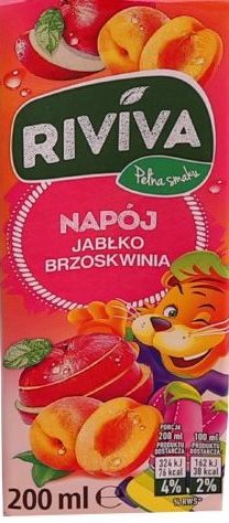 Riviva Apple & Peach Kids Juice Pouch, 200 mL