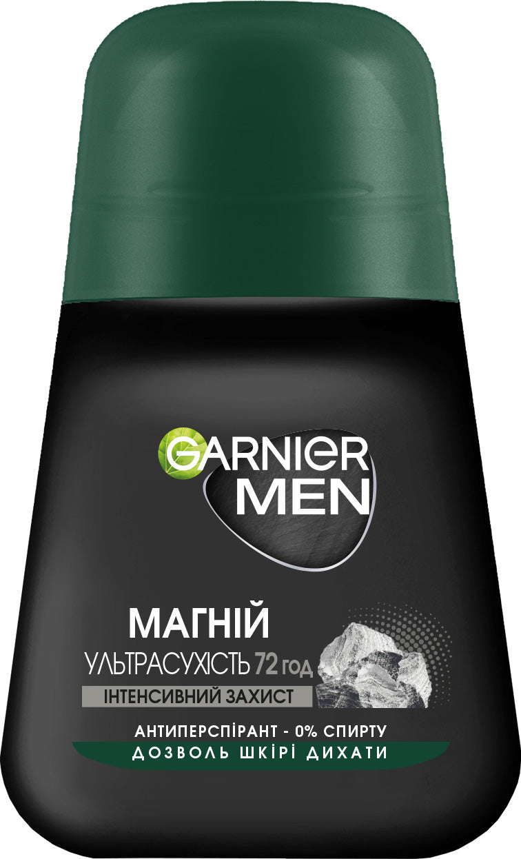 Garnier Mineral Magnesium Ultra Dry Men's Roll-On Antiperspirant, 50 mL