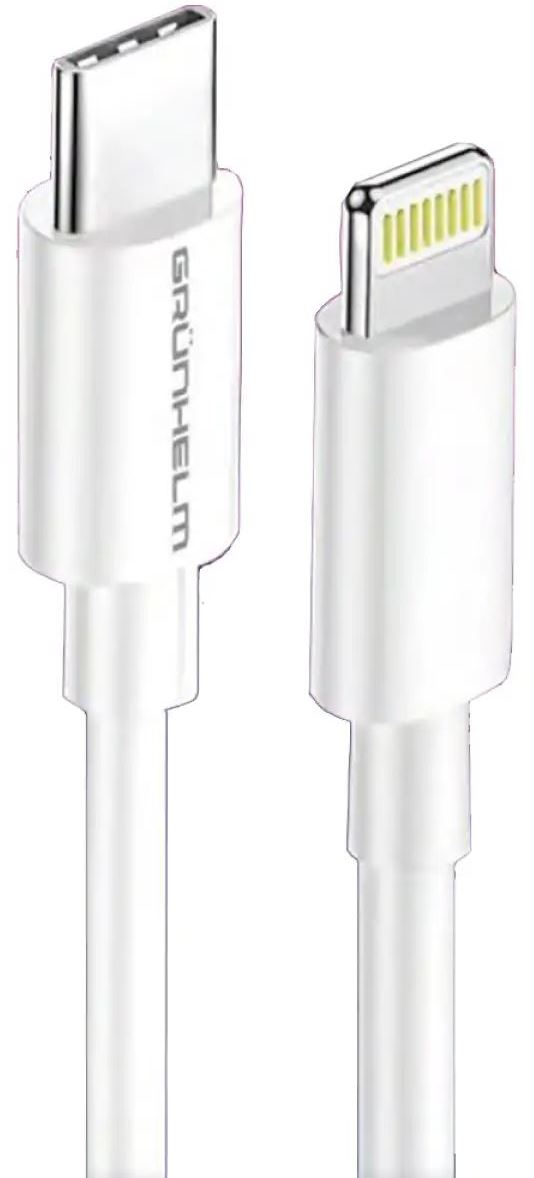 Grunhelm GWC-04CLW Type-C to Lightning Cable, 1 m, 3 A