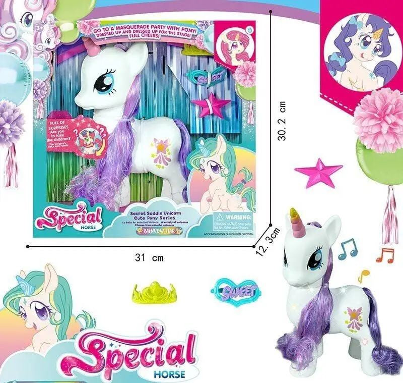 Special Horse LY 20055 A Pony with Sound, Light & Accessories, 30 cm