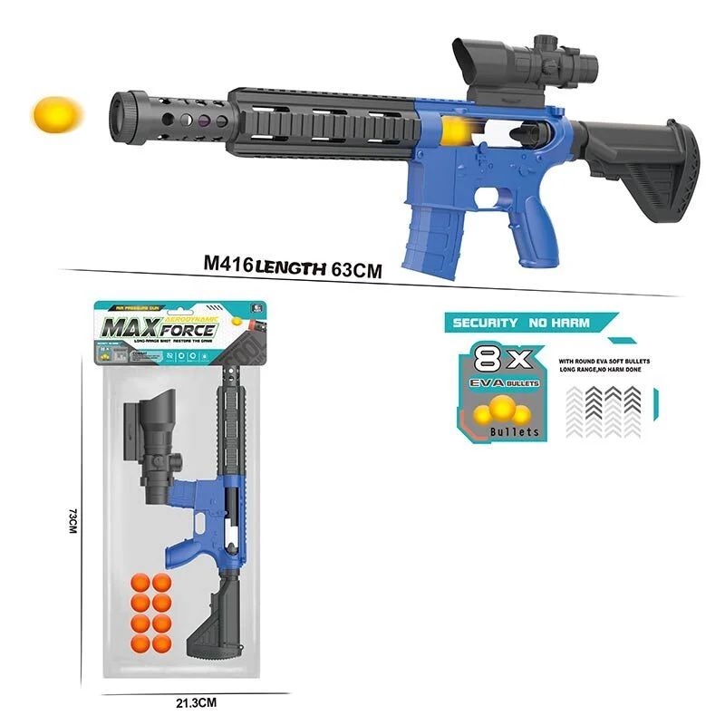 115-3 Pump-Action Toy Blaster with Optical Sight & 8 Balls