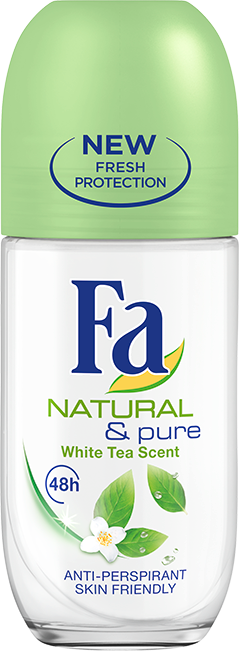 Fa Natural & Pure White Tea Women's Antiperspirant Deodorant, 50 mL