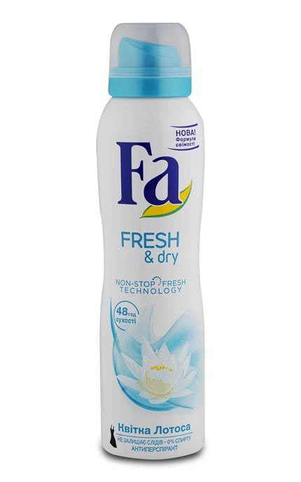 Fa Fresh & Dry Lotus Flower Women's Deodorant Spray, 150 mL
