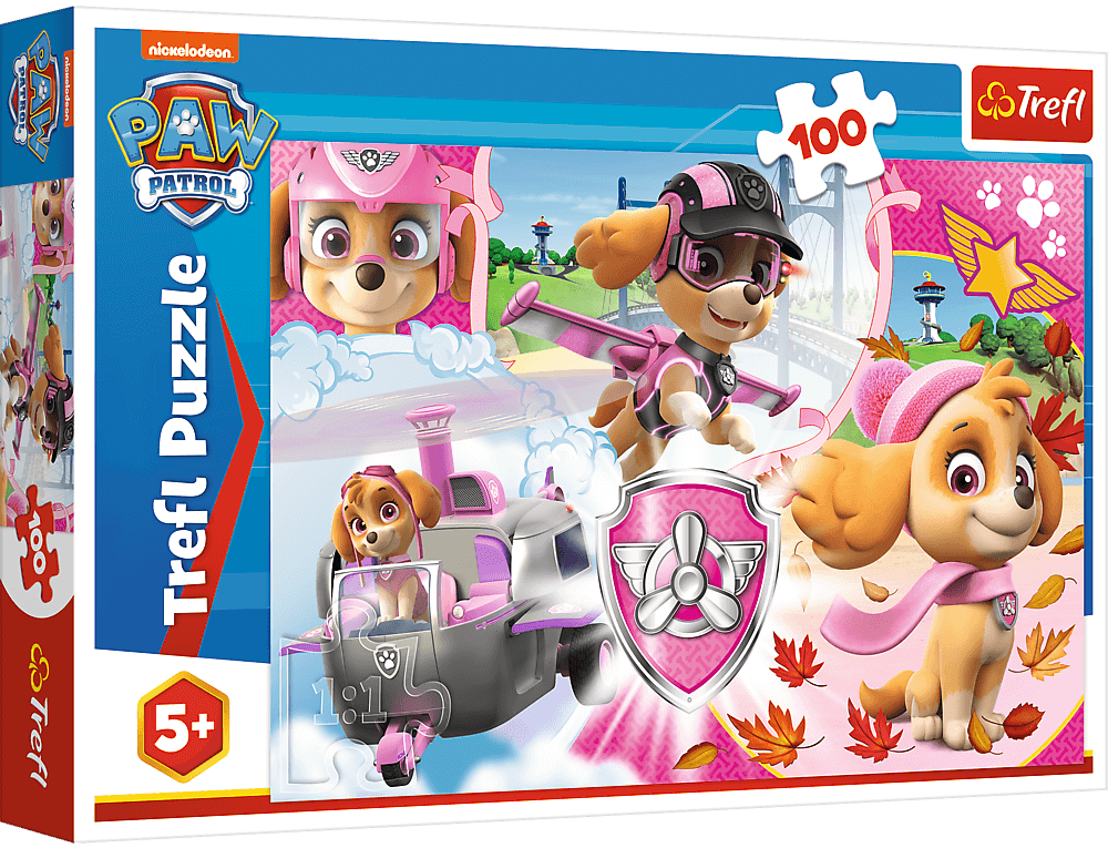 Trefl 16368 Paw Patrol in the Air Puzzle, 100 Pieces
