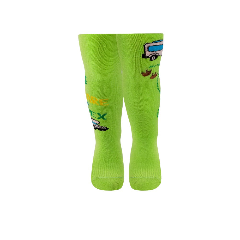 Duna 5425 Lime Patterned Cotton Kids' Tights, 86-92 cm - Image 3