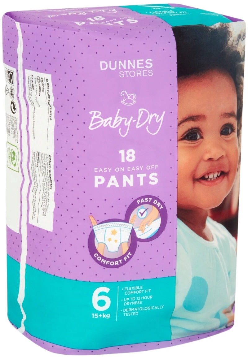 Dunnes Stores Size 6 Baby Pull-Up Diaper Pants, 15+ kg, 18 pcs - Image 3
