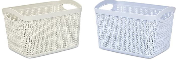 Ucsan Plastik M-093 Knit-Style Storage Basket, 21 x 16 x 14 cm, 3.3 L - Image 3