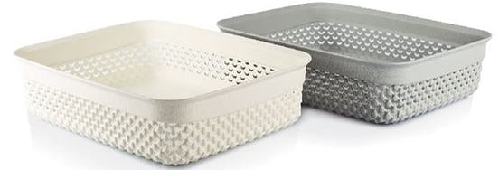 Ucsan Plastik Drop M-161 Storage Basket, 24.5 x 19.5 x 6.5 cm, 2.2 L - Image 3