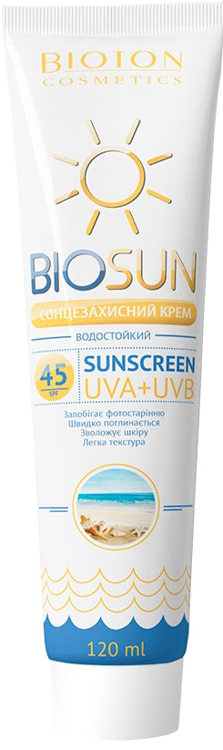 Bioton Cosmetics BioSun Sunscreen Cream SPF 45, 120 mL