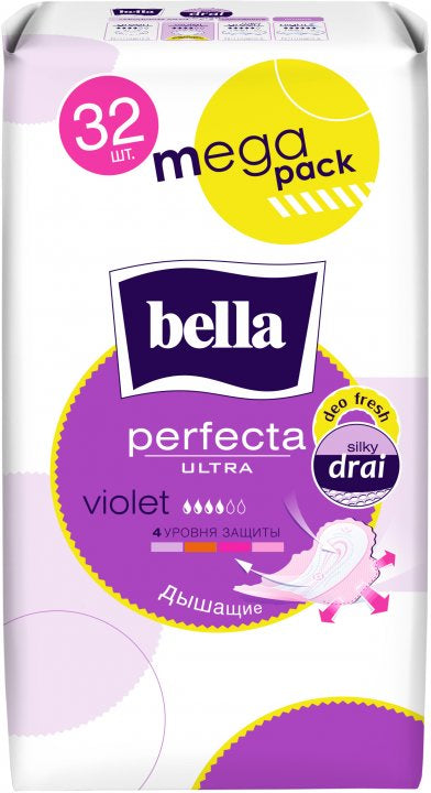 Bella Perfecta Ultra Violet Deo Fresh Sanitary Pads, 32 pcs