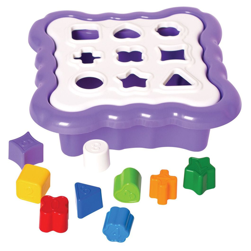 Tigres Smart Shapes 39520 Purple Shape Sorter, 10 pcs