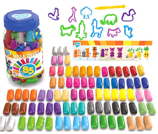 Lovin Mega Dough 41227 Modeling Dough Set, 85 pcs