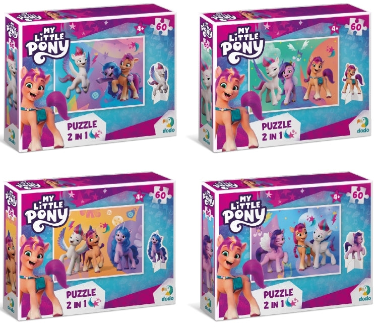 Dodo My Little Pony 2-in-1 Puzzle with Figure, 60 pcs, Assorted Designs
