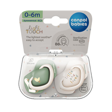 Canpol Babies 22/667 Geese Symmetrical Silicone Pacifiers, 0-6 Months, 2 pcs - Image 2