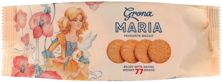 Grona Maria Vanilla-Flavored Hard-Dough Biscuits, 77 g