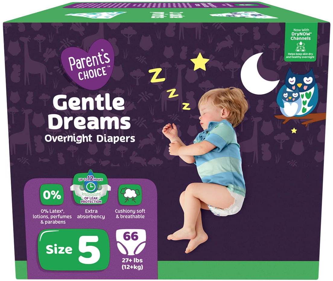 Parents Choice Gentle Dreams Size 5 Baby Diapers, 12+ kg, 66 pcs