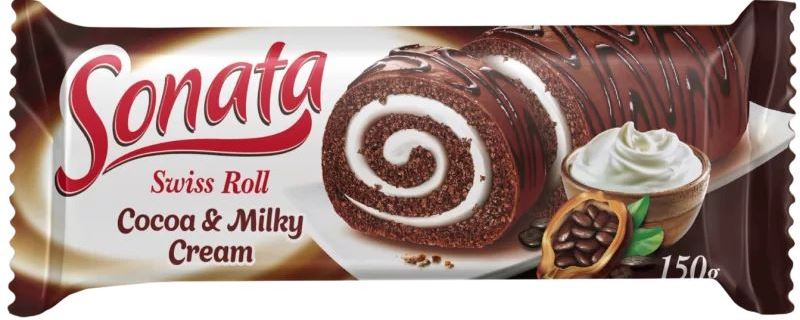 Sonata Cocoa Sponge Roll, 150 g