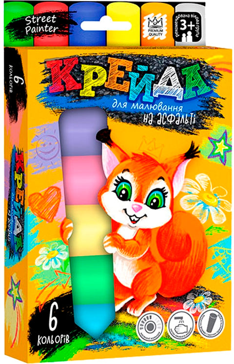Pokosenko Sidewalk Chalk, 6 Colors