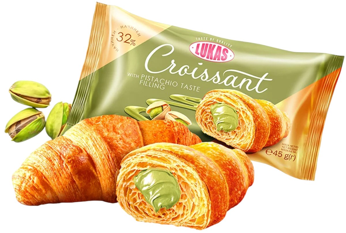 Lukas Croissant with Pistachio-Flavored Filling, 45 g