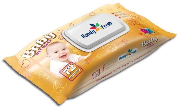Handy Fresh Baby Wet Wipes Apple 72 pcs with Lid