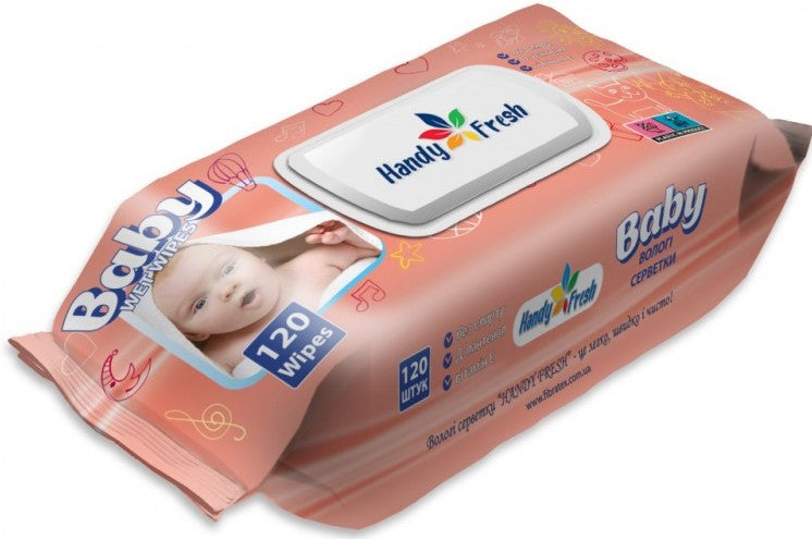 Handy Fresh Baby Wet Wipes Apple 120 pcs with Lid