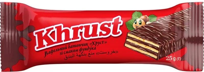 Khrust Hazelnut-Flavored Wafer Bar, 25 g