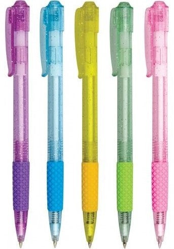 Economix Brillant Blue Retractable Ballpoint Pen, 0.5 mm