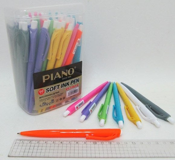 Piano PT-1161-C Blue Retractable Oil-Based Pen, 0.5/0.7 mm - Image 3