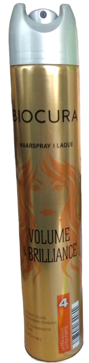 Biocura Volume & Brilliance Ultra Strong Hold 4 Hair Spray, 400 mL - Image 2