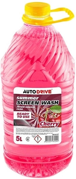 Auto Drive Cherry AD0137 Summer Windshield Washer Fluid, 5 L
