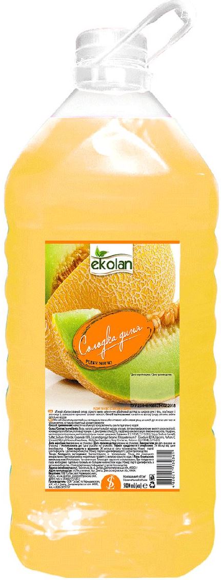 Ekolan Sweet Melon Liquid Soap, 5 kg