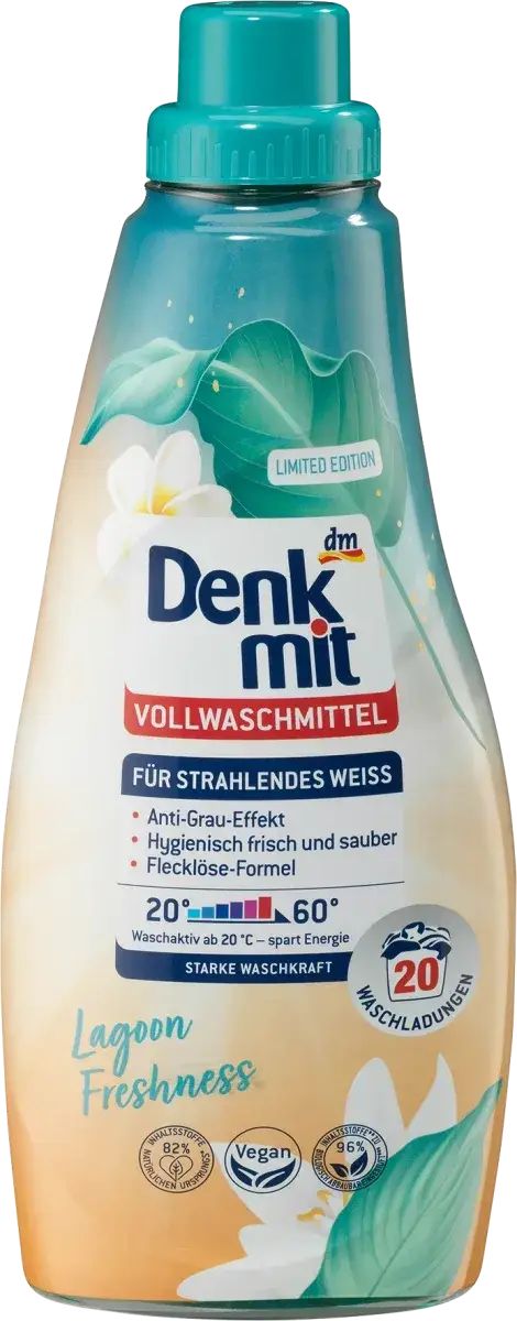 Denkmit Lagoon Freshness Universal Laundry Detergent Gel, 20 Loads, 1 L