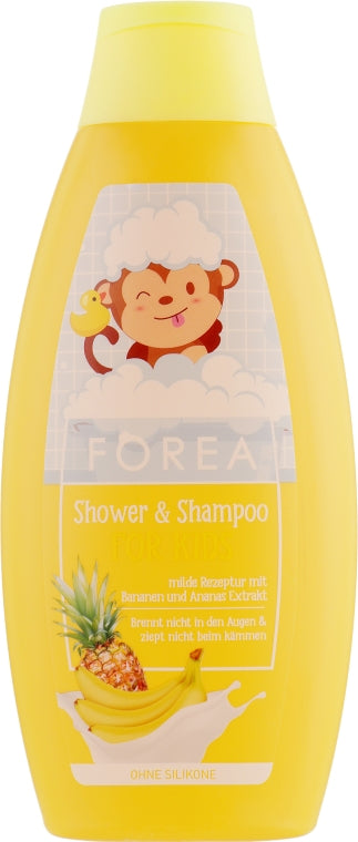 Kids shampoo and shower gel Forea with banana and pineapple 500 mL