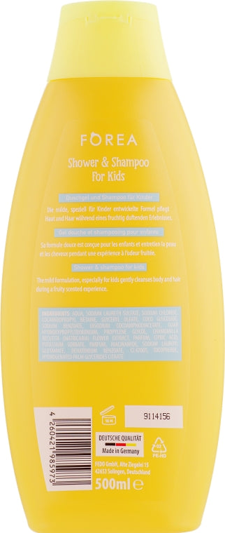 Kids shampoo and shower gel Forea with banana and pineapple 500 mL - Image 2