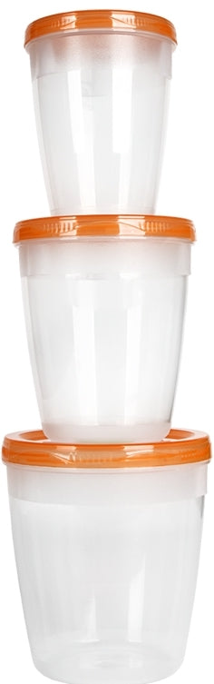 Al-Plastik Twist Box 3-in-1 Airtight Food Storage Container Set, 1.3 L + 900 mL + 550 mL
