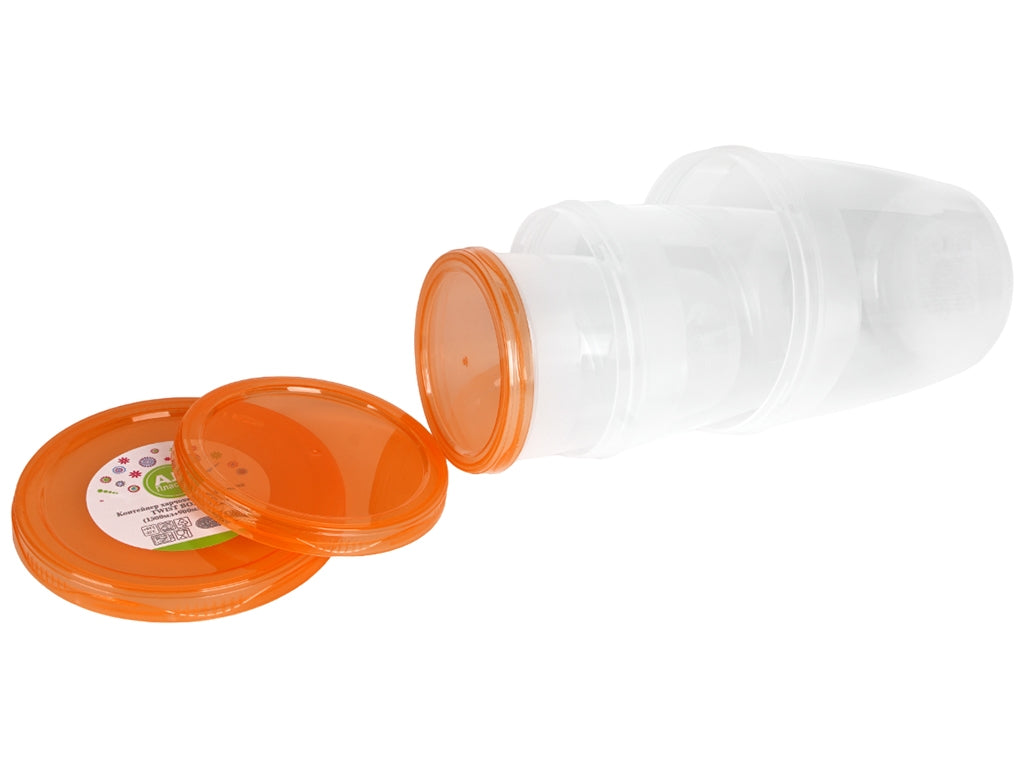 Al-Plastik Twist Box 3-in-1 Airtight Food Storage Container Set, 1.3 L + 900 mL + 550 mL - Image 3