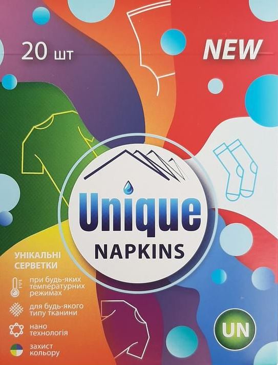 Unique Napkins Colour Active Laundry Sheets, 20 pcs