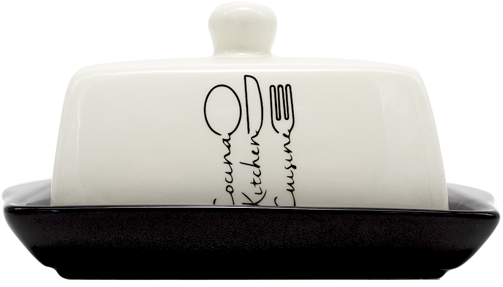 Bon Appetit 700-02-17 Ceramic Butter Dish, 20 x 13 x 10.4 cm
